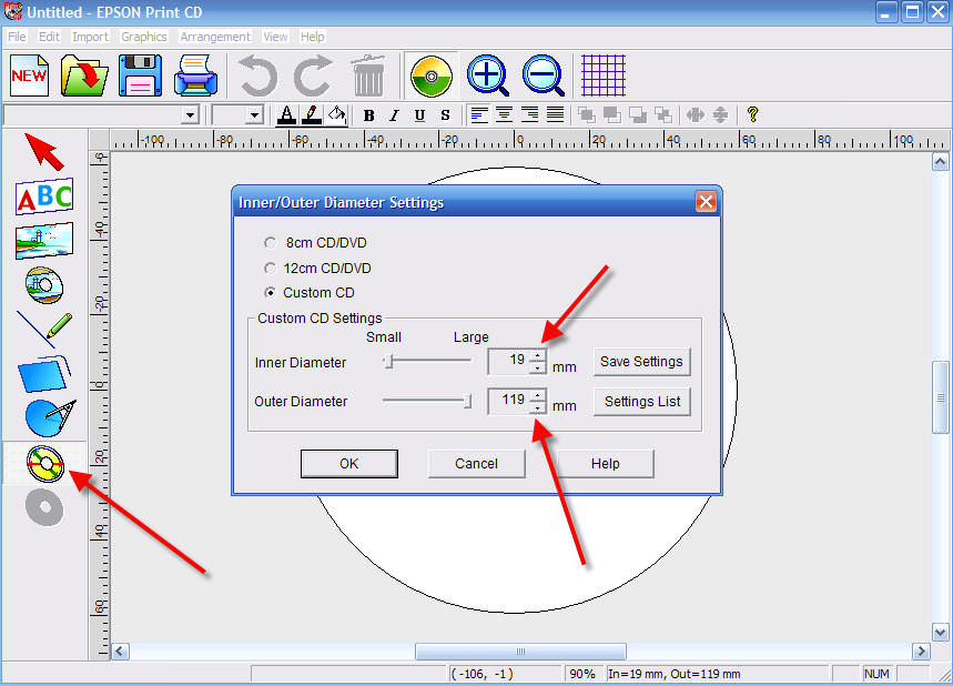 epson print cd label design