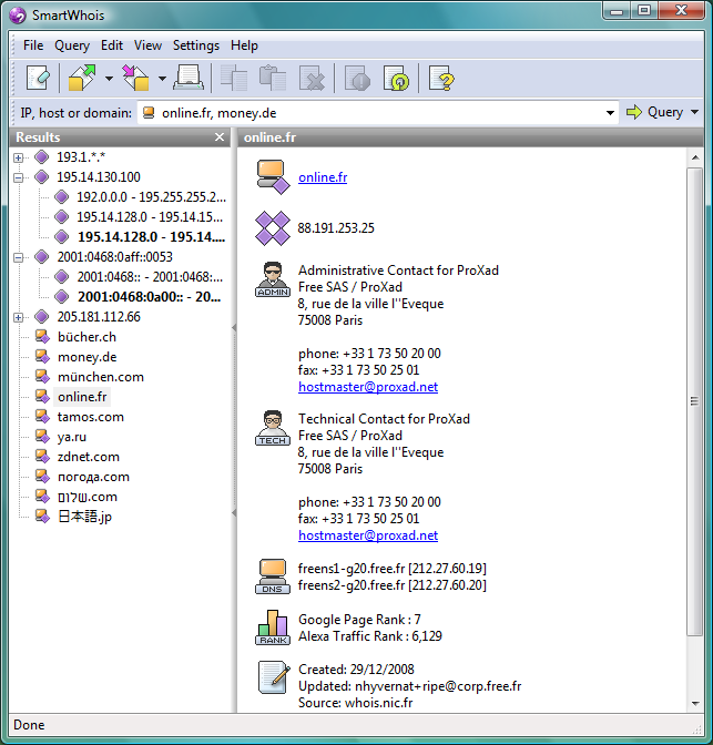 SmartWhois picture or screenshot