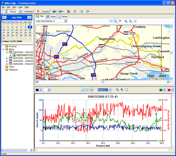 Garmin Training Center picture or screenshot