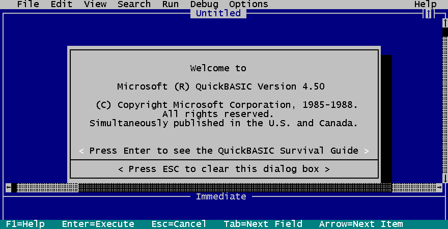 QuickBASIC picture or screenshot