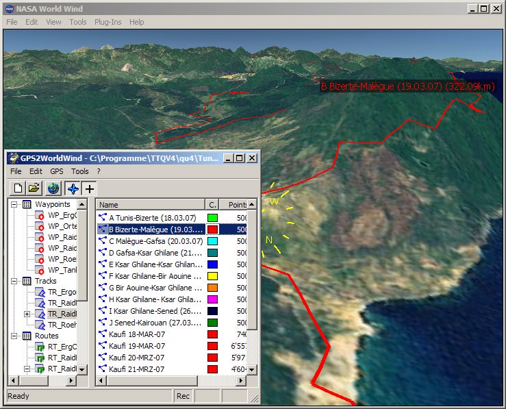 GPS2WorldWind picture or screenshot