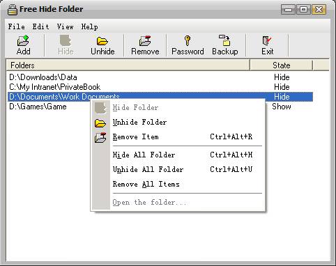 Free Hide Folder picture