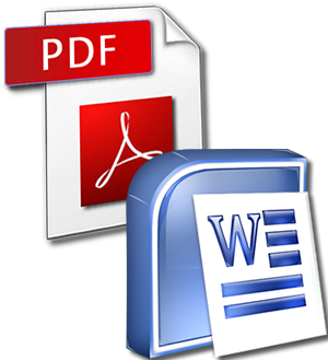 PDF to DOC icons