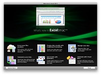 Microsoft Excel 2011 for Mac starting screen