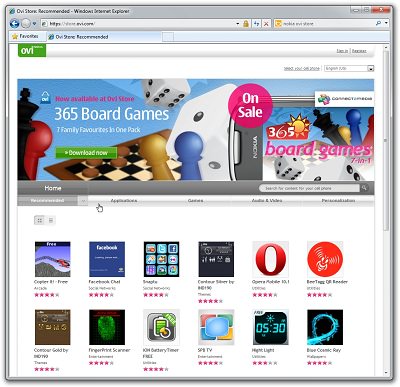 Nokia Ovi Store Screenshot