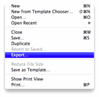 Pages export options