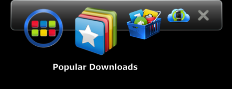 BlueStacks upper icon menu.