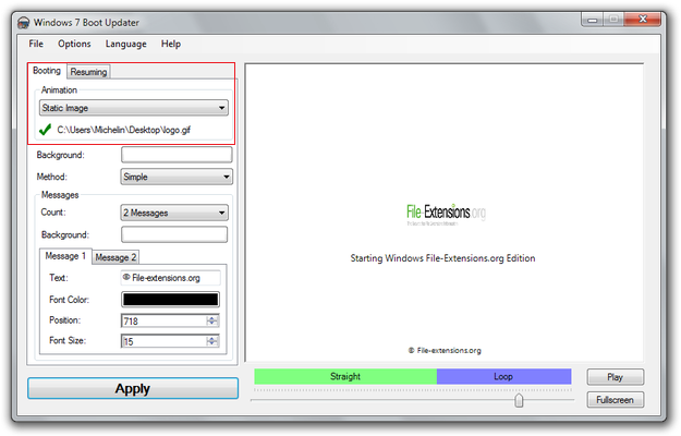 Windows 7 Boot Updater create new boot screen