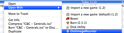 Apple Open With DiskImageMounter