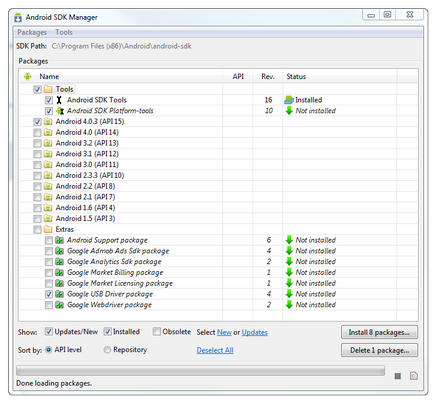 Android SDK Manager