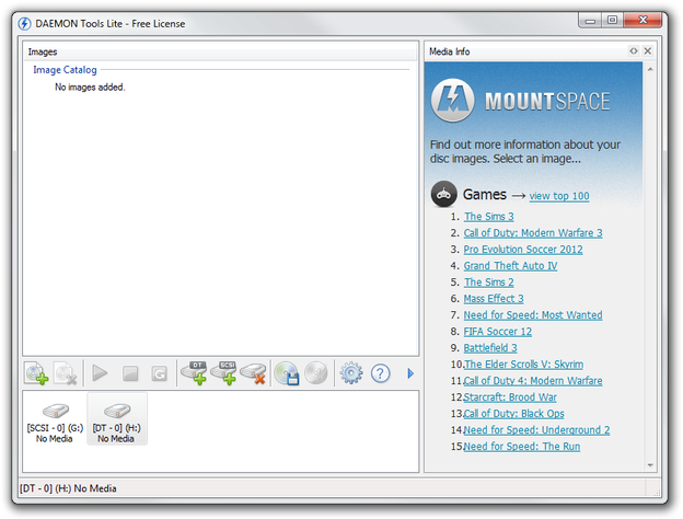 Daemon Tools lite Image Catalog