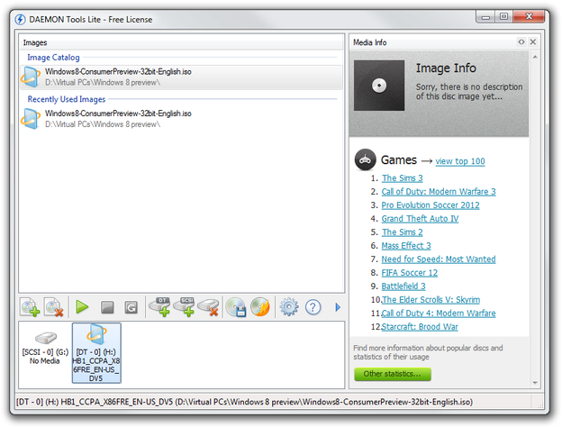 Daemon Tools Lite mounted ISO image