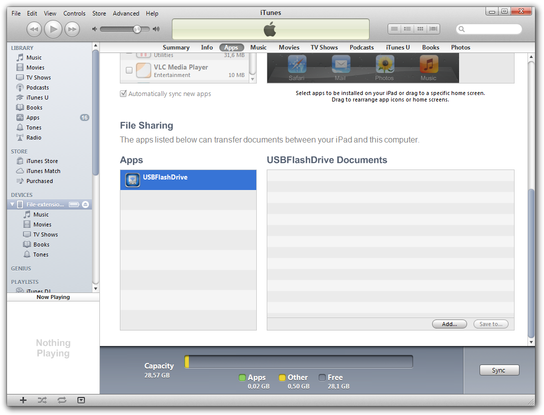 iTunes File Sharing option