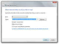 Step 3 of mapping network drive in Windows.