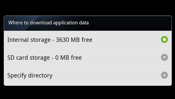 aDosBox storage settings