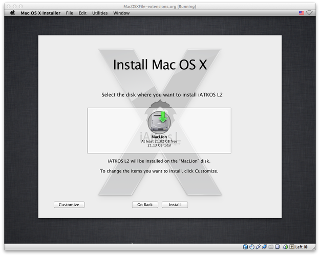 Mac OS X select installation partition