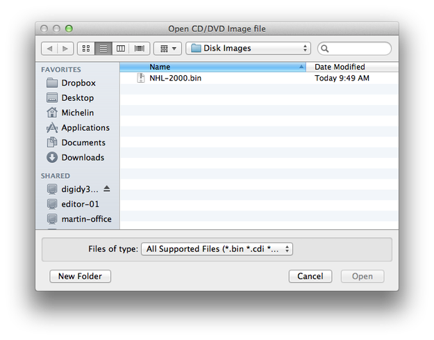 AnyToIso for Mac open disk image window