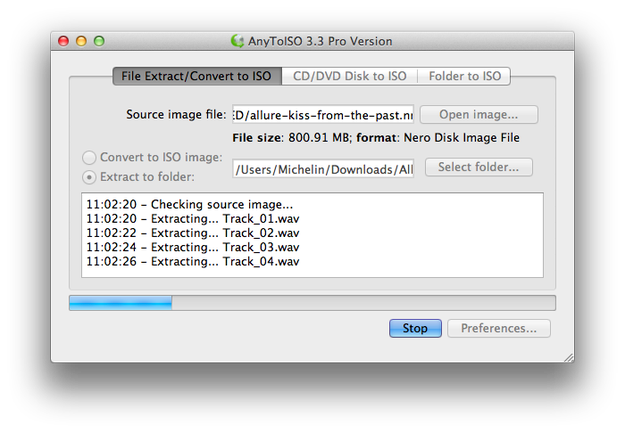 AnyToISO for Mac wav tracks extraction