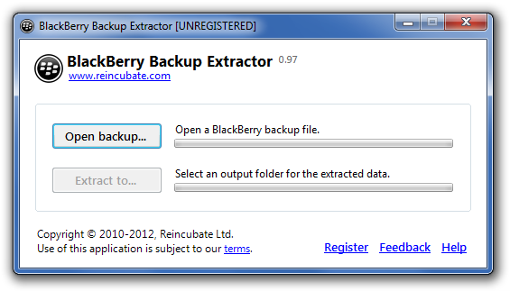 BlackBerry Backup Extractor