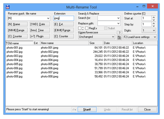 Total Commander Multi-Rename Tool