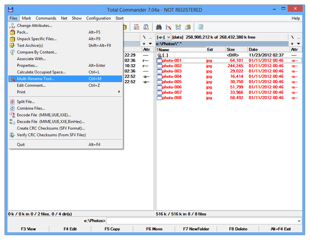 Total Commander Multi-Rename Tool