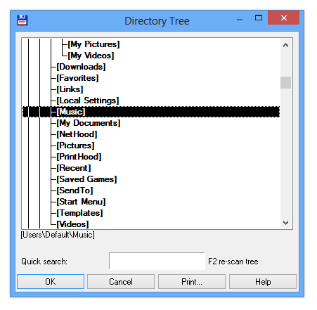 Total Commander directory tree