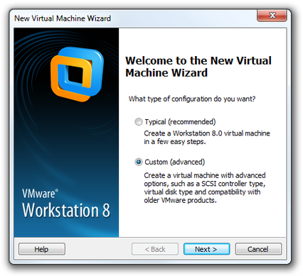 VMware Workstation virtual machine wizard