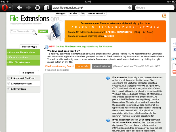 Opera Mini for iPad