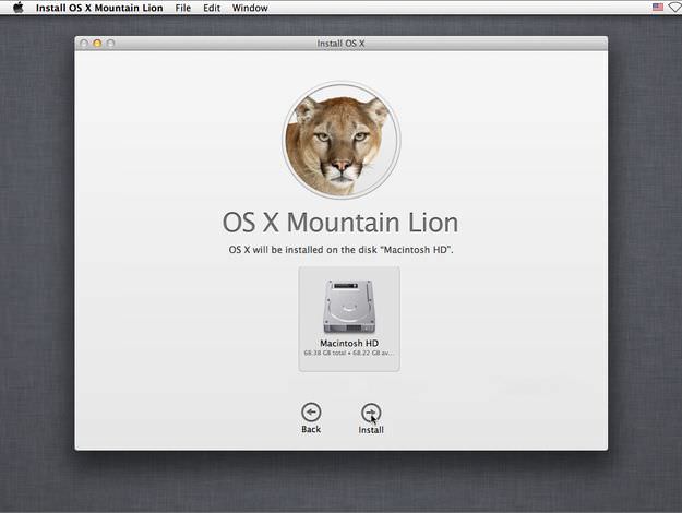 OS X installation process