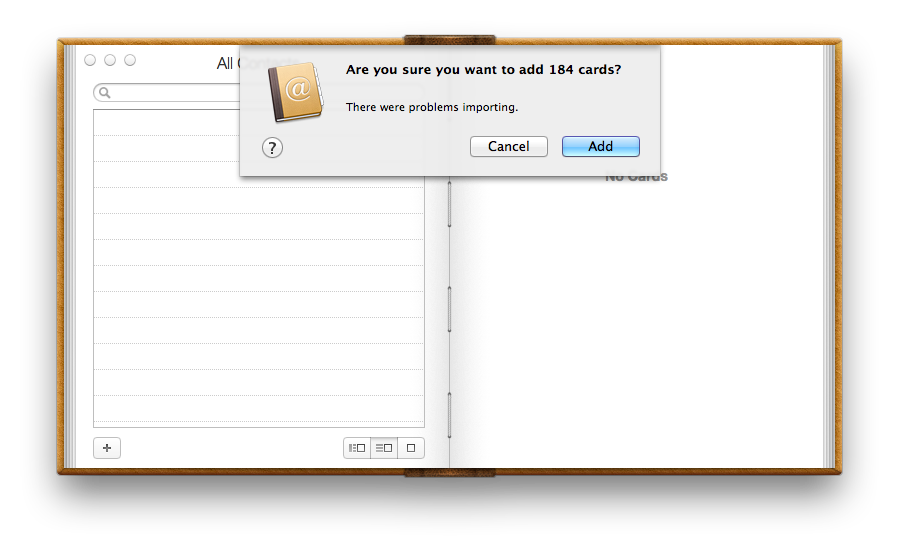 Importing contacts to Mac OS X Contacts