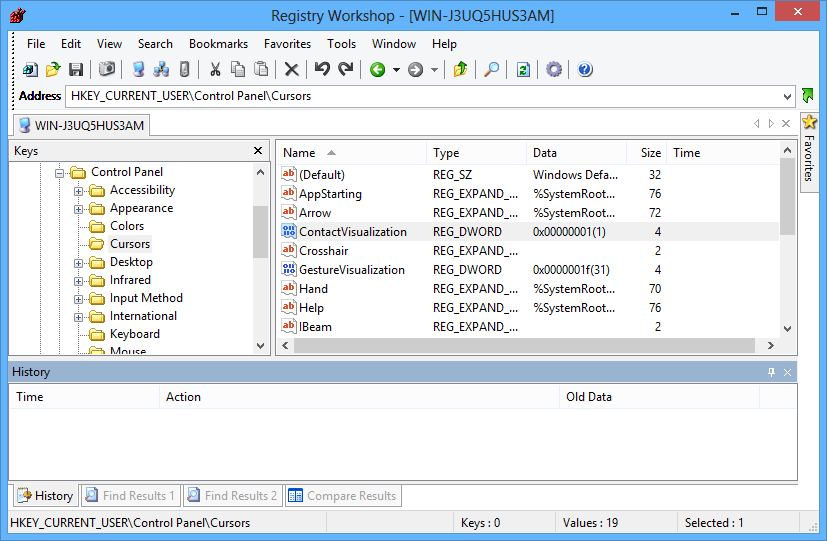 Registry Workshop main window screenshot.