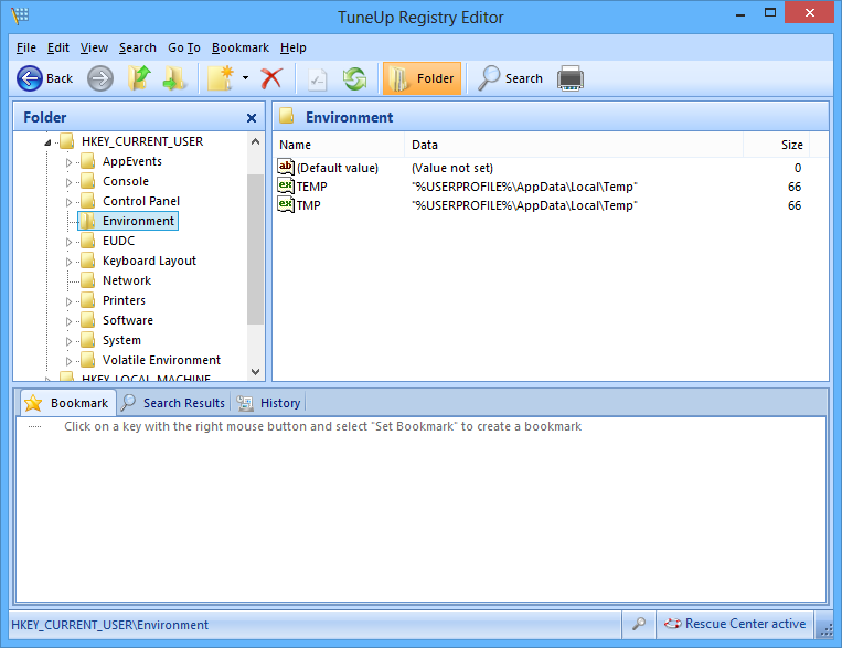 TuneUp Registry Editor.