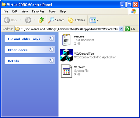 Virtual CDrom Control Panel installation package