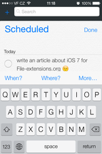 iOS 7 Reminders app
