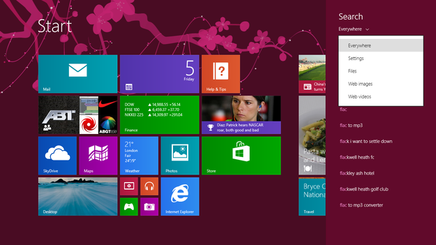 Windows 8.1 Blue Search