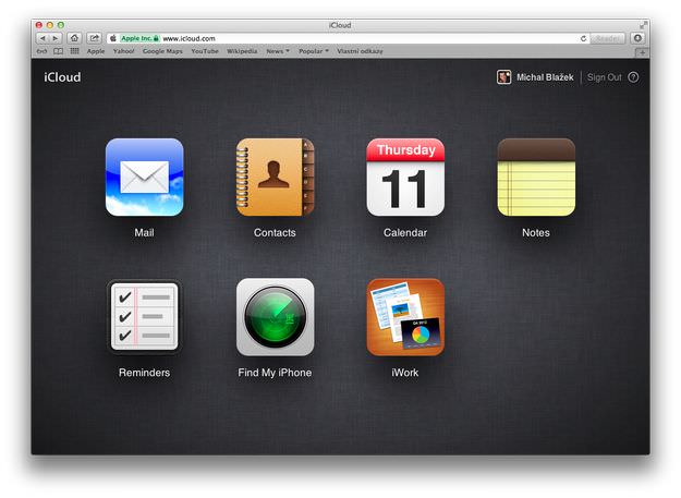 Apple iCloud web apps