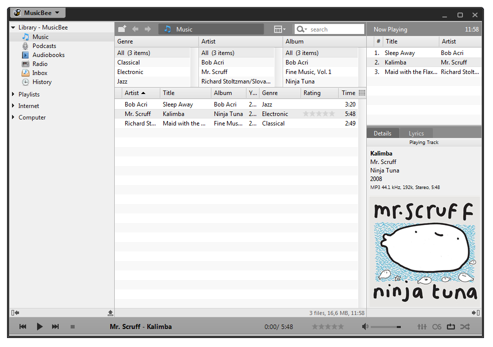 MusicBee software