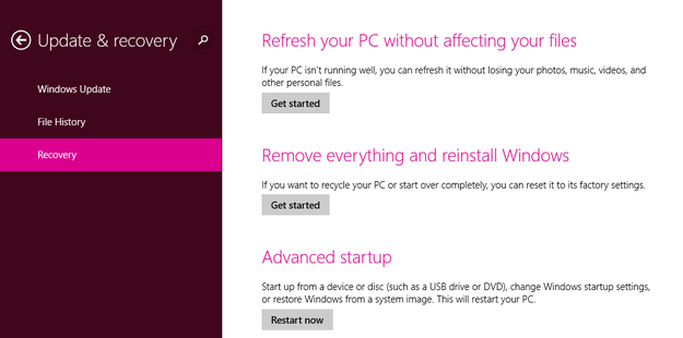 Windows 8 Recovery