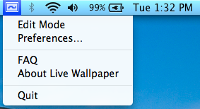 Live Wallpaper for Mac menu bar icon
