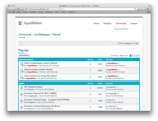Live Wallpaper for Mac forum with custom themes.