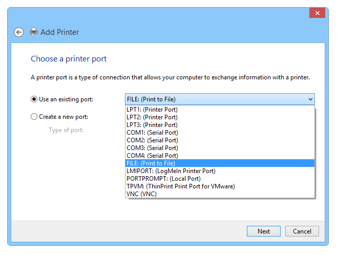 Setting up a virtual PS printer - Step 3