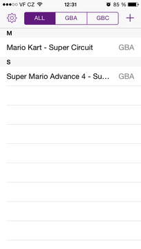 GBA4iOS select game