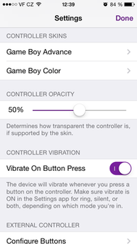 GBA4iOS settings