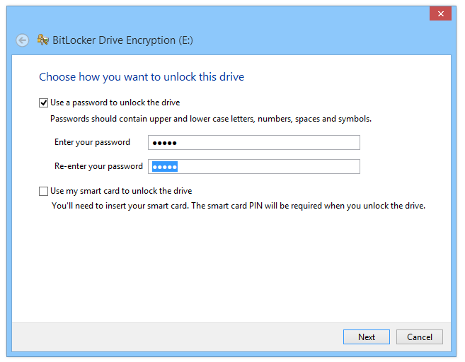 BitLocker screenshot