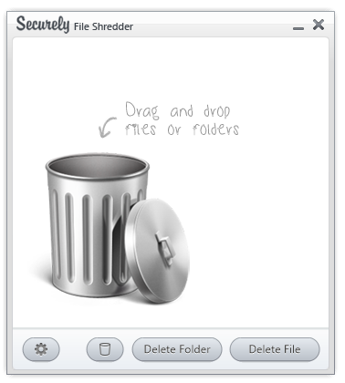 securely file shredder main window