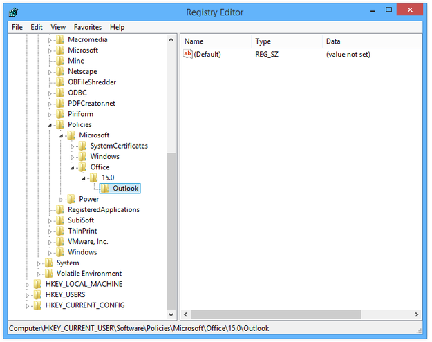 Windows Registry Editor