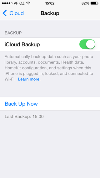 iPhone iCloud backup