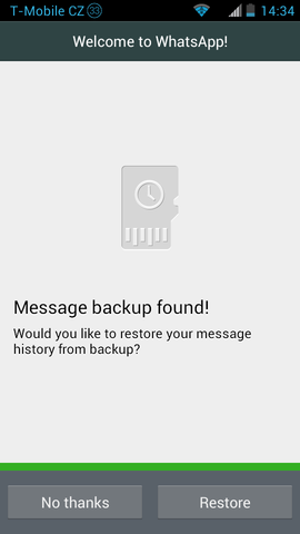 WhatsApp restore chat on Android