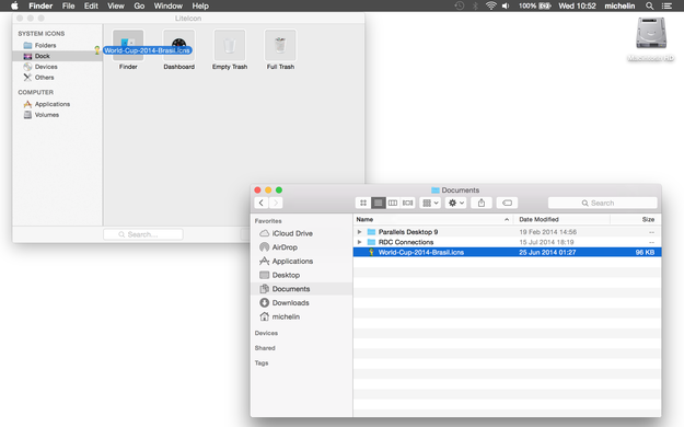 LiteIcon change icon of Finder in Dock