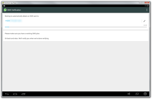 WhatsApp verify your phone number with sms